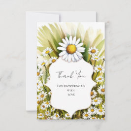 Little Custom Daisy Baby shower Bedankkaart