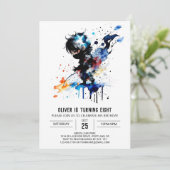 Little Custom Ninja Boy Digitale Verjaardag Kaart (Staand voorkant)