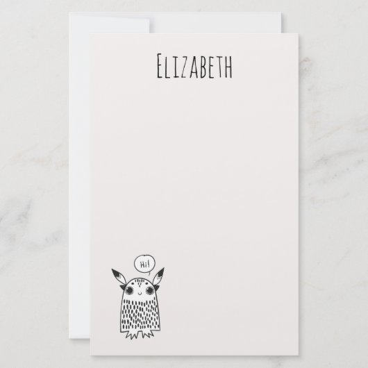 Little Cut monstert Briefpapier (Voorkant)