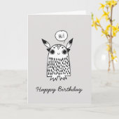 Little Cut monstert Kaart (Gele Bloem)