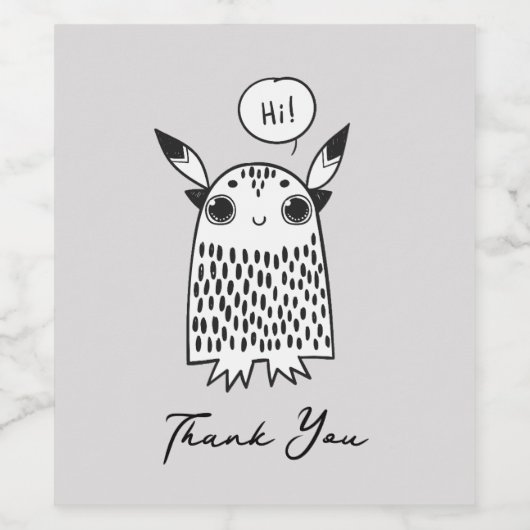 Little Cut monstert Wijn Etiket (Enkel label)