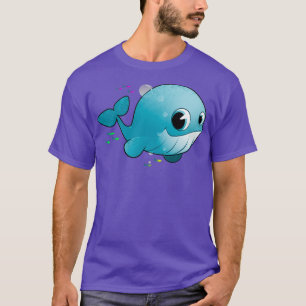 Little Cute Baby Blue Whale T-shirt