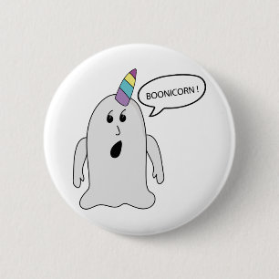 Little Cute Boonicorn Ghost Ronde Button 5,7 Cm