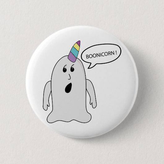 Little Cute Boonicorn Ghost Ronde Button 5,7 Cm (Voorkant)