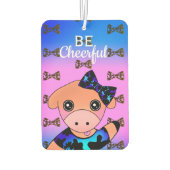 Little Cute Cheerful Koe met Bow stropdas Luchtverfrisser (Achterkant)