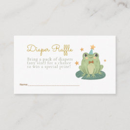 Little Cute Frog Diaper Raffle Enclosure Informatiekaartje