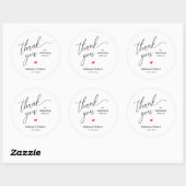 Little Cute Heart Modern Minimal Wedding Gifts Ronde Sticker (Vel)
