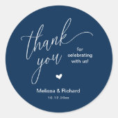 Little Cute Heart Modern Minimal Wedding Gifts  Ronde Sticker (Voorkant)