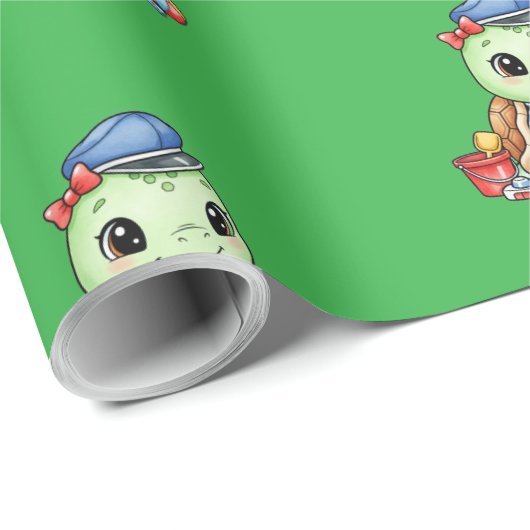 Little Cute Turtle Cadeaupapier (Rol Hoek)