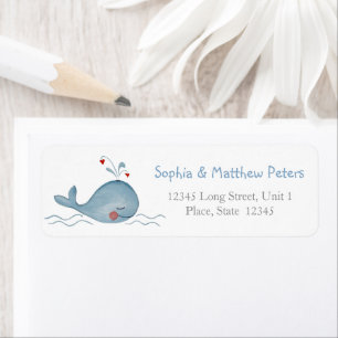 Little Cute Whale   Retouradreslabels Etiket