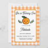 Little Cutie 1st Birthday Card Invitation Kaart (Voorkant)