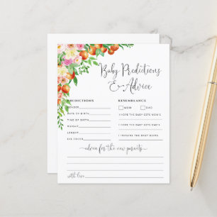 Little Cutie Baby Advice and Predicards Card