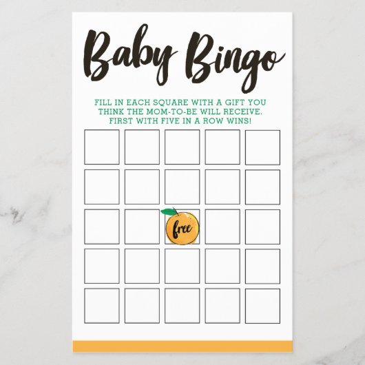 Little Cutie Baby Bingo Flyer (Voorkant)