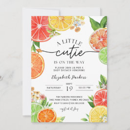 Little Cutie Baby Citrus Douche Uitnodiging
