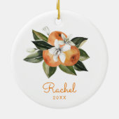 Little Cutie Baby kerstversiering Keramisch Ornament (Achterkant)