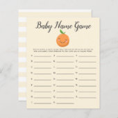 Little Cutie Baby Name Shower Game Yellow (Voorkant / Achterkant)