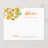 Little Cutie Baby shower Advice Card (Voorkant)