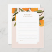 Little Cutie Baby shower Advice for Parents Kaart (Voorkant / Achterkant)