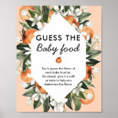 Little Cutie Baby shower Baby Food Game Sign. Poster (Voorkant)