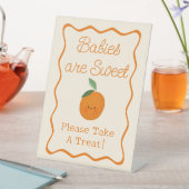 Little Cutie Baby shower Baby's zijn Sweet Favors Reclamebord Met Voetstuk (Insitu)
