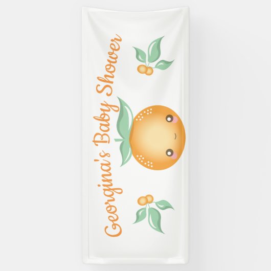 Little Cutie Baby shower Banner (Verticaal)