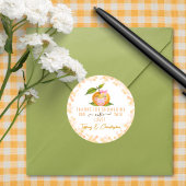 Little Cutie Baby Shower Bedankt Sticker