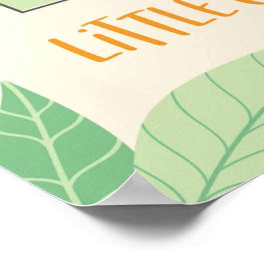 Little Cutie Baby shower Betting Squares Teken Poster (Hoek)