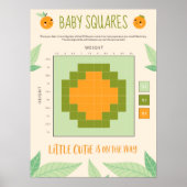 Little Cutie Baby shower Betting Squares Teken Poster (Voorkant)