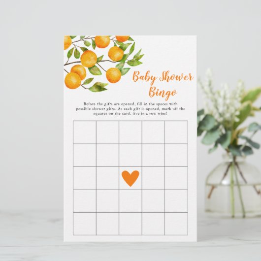 Little Cutie Baby shower Bingo Game (Staand voorkant)
