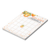 Little Cutie Baby shower Bingo Spel Kaarten Notitieblok (Linkerzijde)