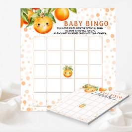 Little Cutie Baby shower Bingo Spel Kaarten Notitieblok