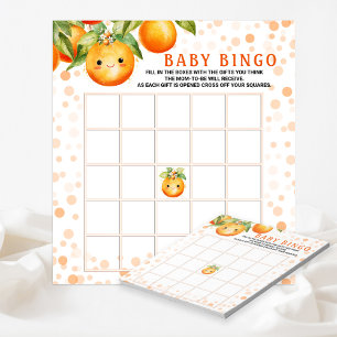 Little Cutie Baby shower Bingo Spel Kaarten Notitieblok