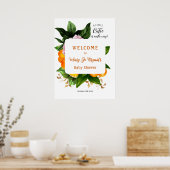 Little Cutie Baby shower Bloemen en Fruit Poster (Keuken)