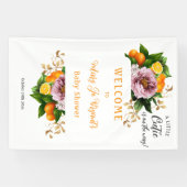 Little Cutie Baby shower Bloemen en Fruit Spandoek (Horizontaal)