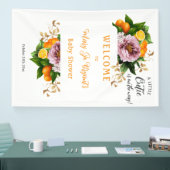 Little Cutie Baby shower Bloemen en Fruit Spandoek (Beurs)