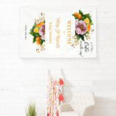 Little Cutie Baby shower Bloemen en Fruit Spandoek (Insitu)