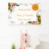 Little Cutie Baby shower Bloemen en Fruit Spandoek (Insitu)