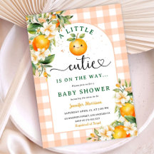 Little Cutie Baby shower Citrus Genderneutraal