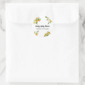 Little Cutie Baby shower Classic Round Sticker (Tas)