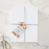Little Cutie Baby shower Dank je Oranje Cadeaulabel (Met Touw)
