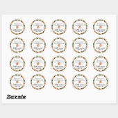 Little Cutie Baby shower Dank je wel gunst Ronde Sticker (Vel)