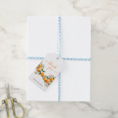 Little cutie Baby shower dank u Sinaasappel Cadeaulabel (Met Touw)