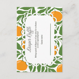 Little Cutie Baby Shower Diaper Raffle Card Informatiekaartje