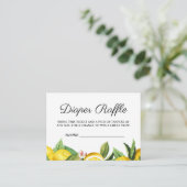 Little Cutie Baby shower Diaper Raffle Informatiekaartje (Staand voorkant)