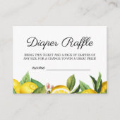 Little Cutie Baby shower Diaper Raffle Informatiekaartje (Voorkant)