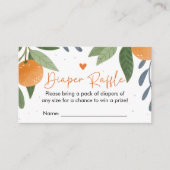Little Cutie Baby shower Diaper Raffle Informatiekaartje (Voorkant)