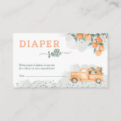 Little Cutie Baby shower Diaper Raffle Informatiekaartje (Voorkant)