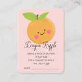 Little Cutie Baby shower Diaper Raffle Informatiekaartje (Voorkant)