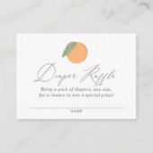 Little Cutie Baby shower Diaper Raffle Ticket Informatiekaartje (Voorkant)