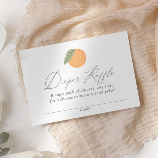 Little Cutie Baby shower Diaper Raffle Ticket Informatiekaartje